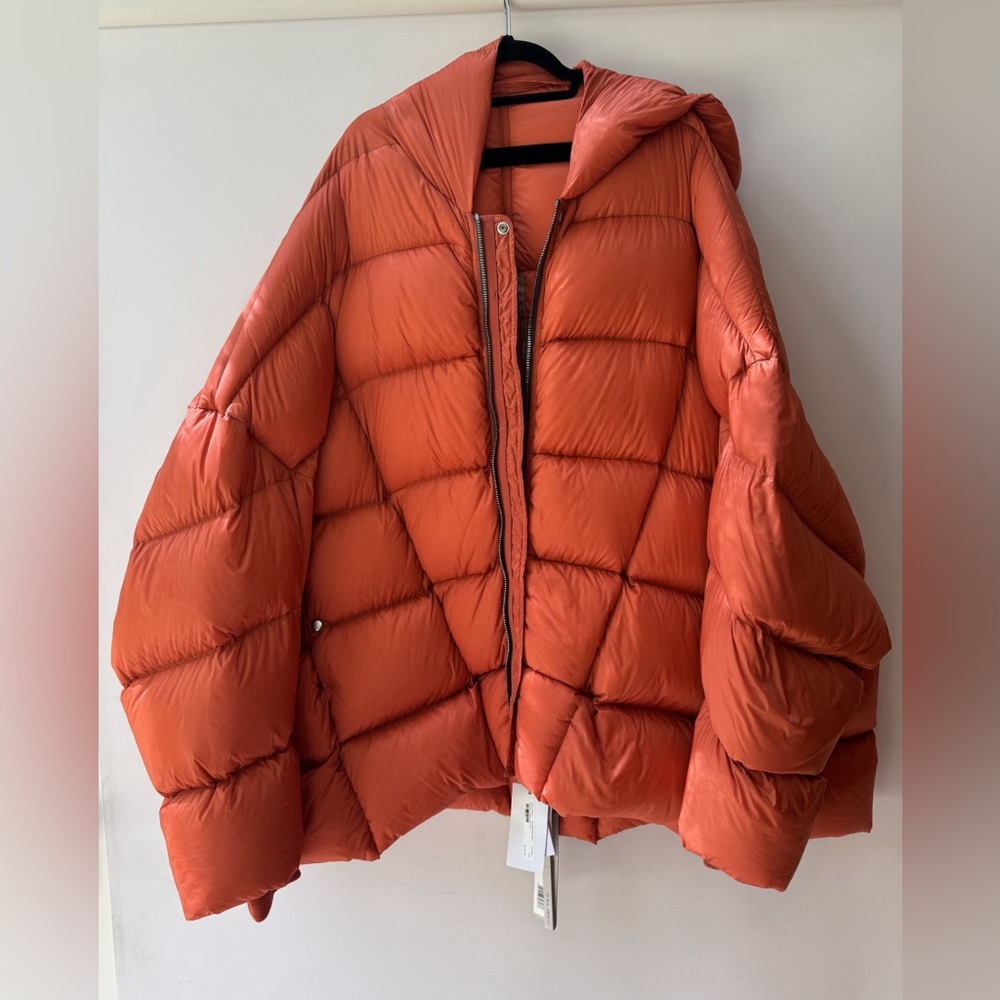 Rick Owens Orange Porterville Hooded Peter
Down Jacket
